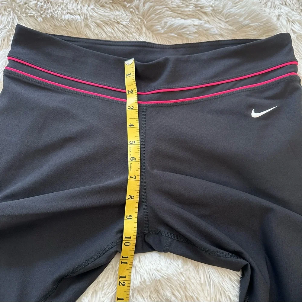 NIKE Dri-FIT Black Pink Athletic Pants Medium Straight Leg Running Workout Gym
